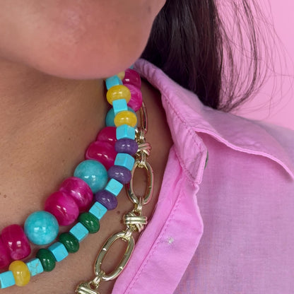Fiesta Pop Beaded Necklace