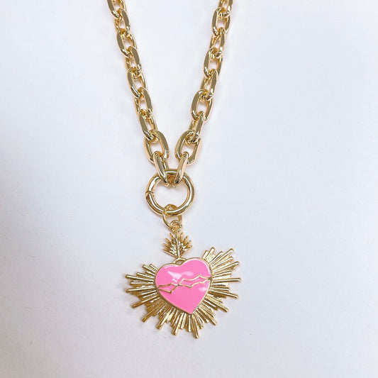 Fire Heart Pink