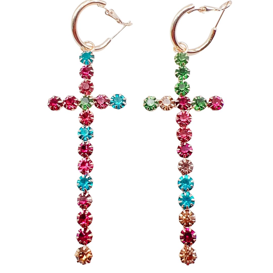 Crystal Cross Multi Earring
