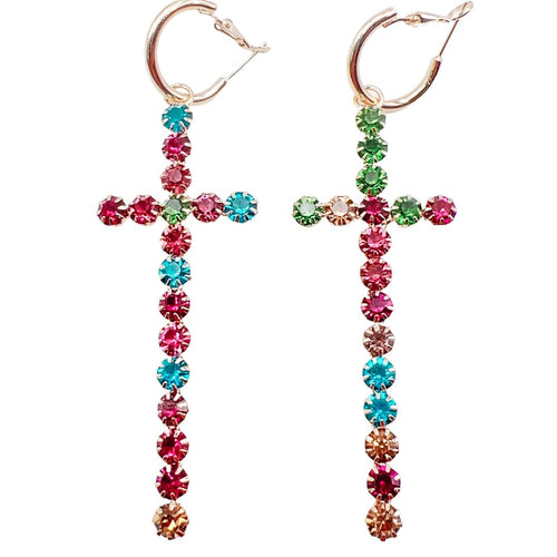 Crystal Cross Multi Earring