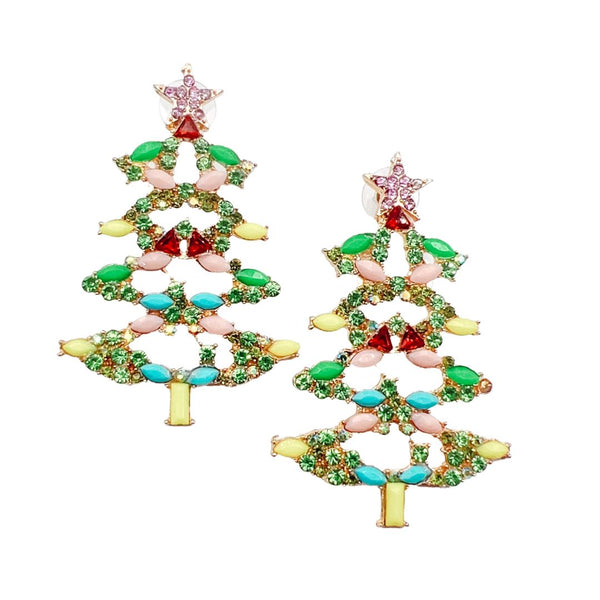 Glitz and Glam Christmas Tree Earring R21