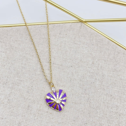 Purple dainty heart