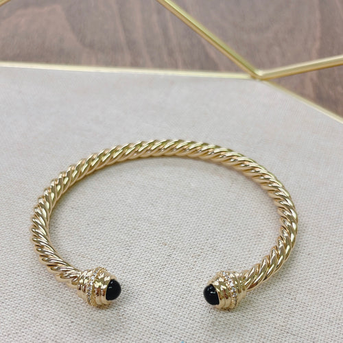 Gold Rope Black Crystal Line O3