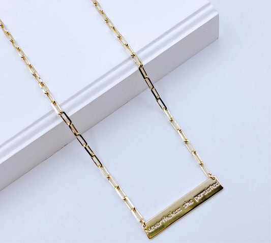 Nevertheless She Persisted Necklace Gold I-46